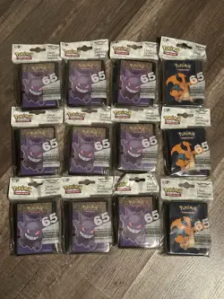 Pokemon TCG Card Deck Protector Sleeves Lot of 12 (65 ct.) - Image 1