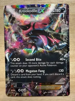 KROOKODILE EX XY25 Black Star PROMO RARE Pokemon Card TCG - Image 1