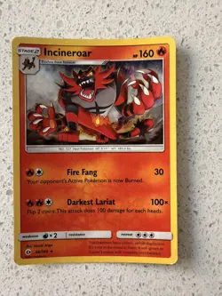 Incineroar 26/149 Sun & Moon Holo Rare – LP Condition – Pokemon Card - Image 1