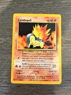 Cyndaquil 56/111 Neo Genesis – Non-Holo – Light Play – Pokemon Card - Image 1