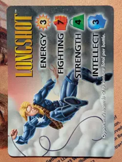 OverPower Marvel IQ Fleer 1996 Longshot Hero Character Card Rare - Image 1