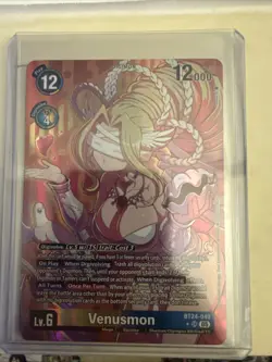 Digimon CCG Venusmon BT24-040 SR Mega 12000 Holo Card - Image 1