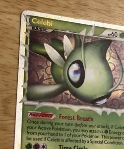 Pokemon Celebi Prime 92/102 HGSS Triumphant HOLO Card LP (P11) - Image 2