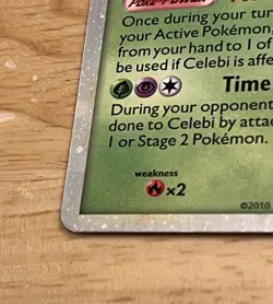 Pokemon Celebi Prime 92/102 HGSS Triumphant HOLO Card LP (P11) - Image 4