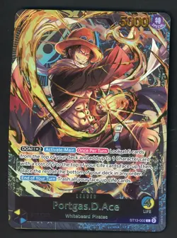 One Piece Card Game Portgas D Ace ST13-002 Alt Art Leader The Three Brothers - Image 1