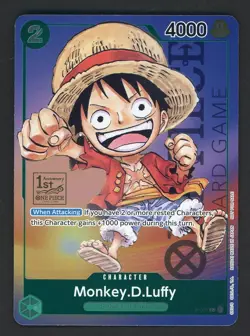 Monkey D. Luffy P-037 Saikyo Jump Jun. Promo - ONE PIECE Card Game Foil - Image 1