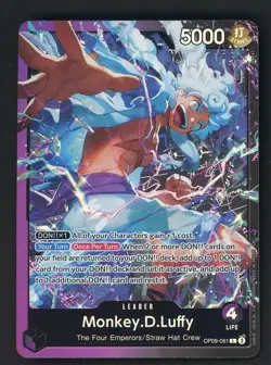 One Piece Card Monkey D. Luffy L [OP09-061] HOLO LEADER CARD - Image 1