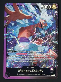 One Piece Card Monkey D. Luffy L [OP09-061] HOLO LEADER CARD - Image 1
