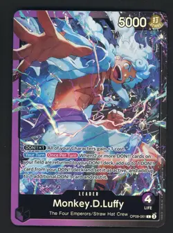 One Piece Card Monkey D. Luffy L [OP09-061] HOLO LEADER CARD - Image 1