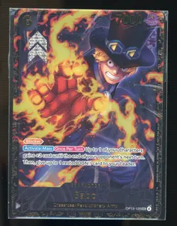 One Piece English Treasure Cup 2025 Promo Card OP13-120 Sabo Sealed - Image 1