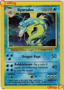 Gyarados 6/102 - Original Base Set 1 Pokemon Card Holo Rare HP - Image 2