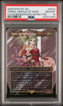 2025 MTG FINAL FANTASY COMMANDER #0212 TERRA, HERALD OF HOPE PSA 10 - Image 1