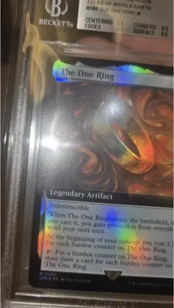 MTG The One Ring #380 Ext Art FOIL LTR BGS 9 Beckett 0018352103 Label no FOIL - Image 5