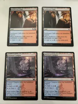 Prismari Campus 2x Swift Water Cliffs 2x Mix Lot Mtg Red And Blue Dual Lands - Image 1
