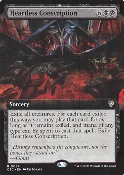 Heartless Conscription (Extended Art) Commander: Outlaws of Thunder Junction Reg - Image 1