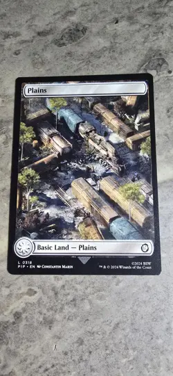 Plains (0318) Universes Beyond: Fallout Regular Land MTG NM - Image 1