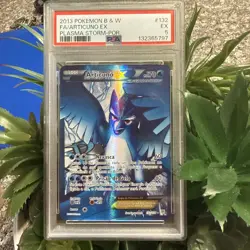 2013 POKEMON B&W PLASMA STORM PORTUGUESE #132 FULL ART/ARTICUNO EX PSA 5 - Image 1