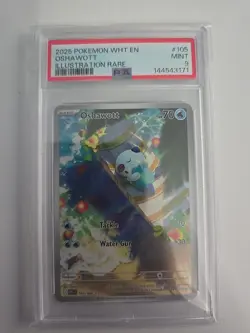 Pokemon White Flare Oshawott Illustration #105 Mint PSA 9 - Image 1