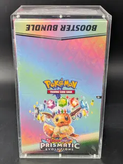 Pokemon SV8.5 Prismatic Evolutions Sealed Booster Bundle Display W/Acrylic Case - Image 1