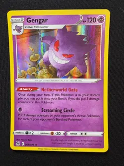 Gengar 066/196 Holo Rare LP-NM - Pokemon TCG Sword & Shield Lost Origin LOR - Image 1