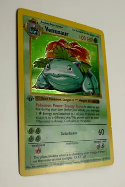 1999 WOTC POKEMON GAME BASE SET 1ST EDITION SHADOWLESS VENUSAUR 15/102 HOLO RARE - Image 5
