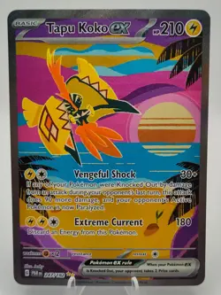 Pokemon TCG Tapu Koko EX 247/182 Paradox Rift Special Illustration - Image 1