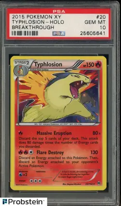 2015 Pokemon XY Breakthrough #20 Typhlosion Holo PSA 10 GEM MINT - Image 1