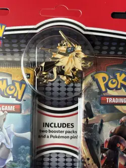Pokemon TCG Sun & Moon Booster Blister 2 Packs W/ Pin New Sealed - Image 5
