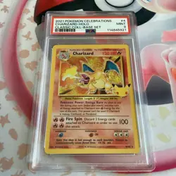 2021 Pokemon Celebrations Charizard #4 HOLO Classic Collection - PSA 9 - Image 1
