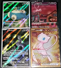 POKEMON SCARLET & VIOLET 151 PROMO LOT - UPC MEW EX (x2) & MEWTWO + SNORLAX (NM) - Image 1