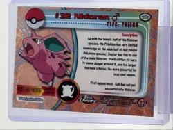 NIDORAN 2000 TOPPS CHROME POKEMON TV #32 Q5677 - Image 2