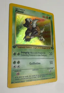 1999 WOTC POKEMON JUNGLE 1ST EDITION PINSIR 9/64 HOLO RARE FOIL LP - Image 4