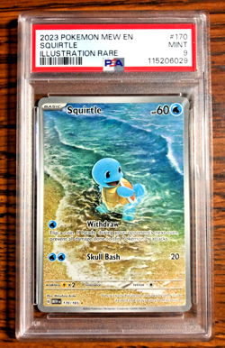Squirtle Illustration Rare #170 - PSA MINT 9 - Scarlet & Violet 151 - Pokemon - Image 1