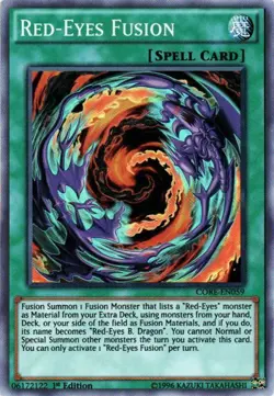 Yugioh! LP Red-Eyes Fusion - CORE-EN059 - Super Rare - 1st Edition Lightly Playe - Image 1