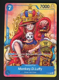 Monkey.D.Luffy (2nd Anniversary Stamped) P-043 One Piece Promo Non Foil - Image 1