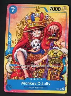 Monkey.D.Luffy (2nd Anniversary Stamped) P-043 One Piece Promo Non Foil - Image 1