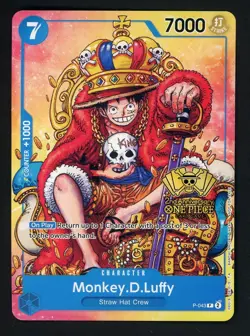 Monkey.D.Luffy (2nd Anniversary Stamped) P-043 One Piece Promo Non Foil - Image 1
