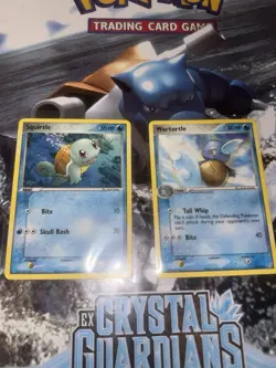 Squirtle 63/100 Wartortle 42/100 EX Crystal Guardians Pokemon Card English - Image 1