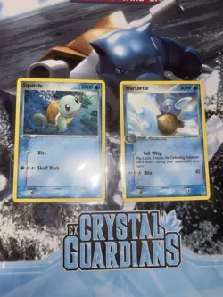 Squirtle 63/100 Wartortle 42/100 EX Crystal Guardians Pokemon Card English - Image 2