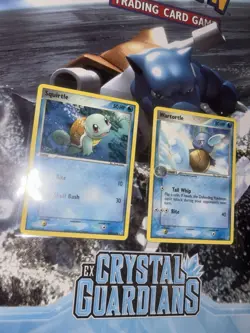 Squirtle 63/100 Wartortle 42/100 EX Crystal Guardians Pokemon Card English - Image 3