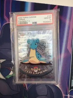 PSA 10 Topps Chrome Pokemon T.V 131 Lapras Graded Pokemon Card - Image 1
