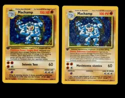 1999 WOTC POKEMON BASE SET 1ST EDITION MACHAMP 8/102 HOLO RARE LOT OF 9 CARDS HP - Image 4