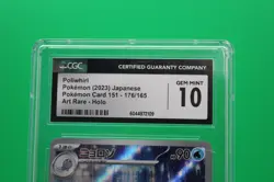 CGC 10 Poliwhirl 176/165 SV2a 151 Art Rare Japanese Pokemon Card GEM MINT - Image 2