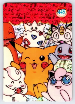 Pikachu #445 Pocket Monsters Vending Prism Holo Vintage Pokemon Card - Mp - Image 1