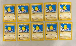 2001 WOTC POKEMON LEAGUE SURFING PIKACHU #28 BLACK STAR PROMO LOT OF 10 CARDS A - Image 1