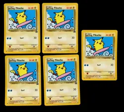2001 WOTC POKEMON LEAGUE SURFING PIKACHU #28 BLACK STAR PROMO LOT OF 10 CARDS A - Image 2