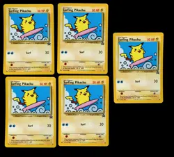 2001 WOTC POKEMON LEAGUE SURFING PIKACHU #28 BLACK STAR PROMO LOT OF 10 CARDS A - Image 4