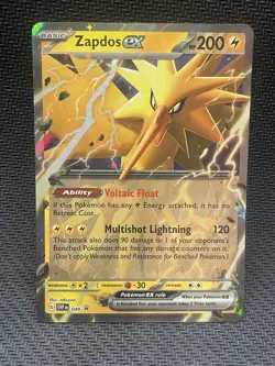 Pokemon TCG Zapdos EX Scarlet & Violet Promo Card 049 Holographic - Image 1
