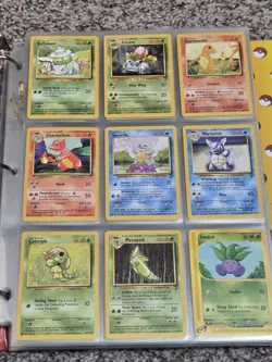 Vintage Pokemon Card Binder Lot ≈350 Gen1 BaseSet Base 2 JungleFossil Holos 1999 - Image 2