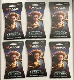 NEW 6x Commander Legends Draft Booster 20 Cards Per Pack MTG Magic the Gathering - Image 1